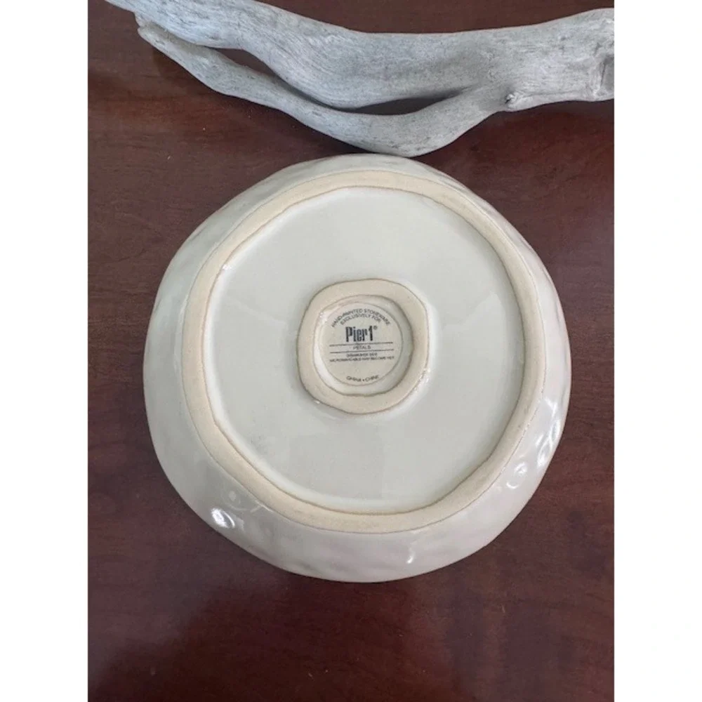 Pier 1 Petals Hand Painted Stoneware Salad Plate 8 1/4